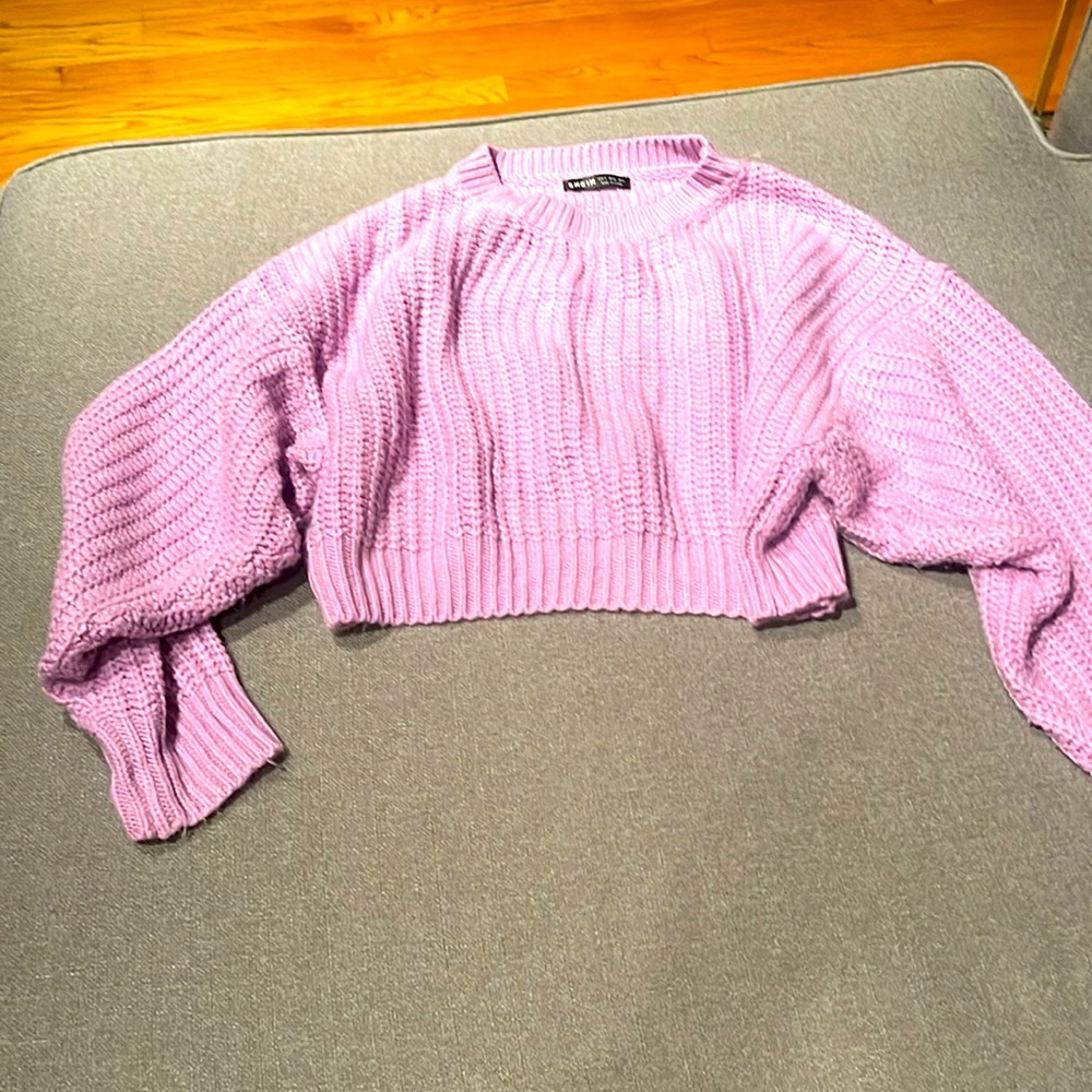 SHEIN lavender crop sweater size S